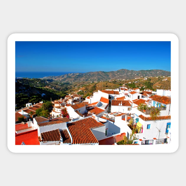 Frigiliana Andalusia Costa del Sol Spain Sticker by AndyEvansPhotos